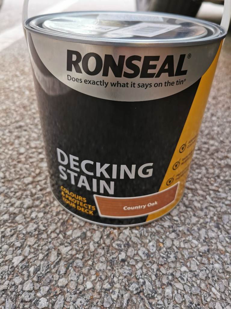 RONSEAL  DECKING STAIN  COLOURS & PROTECTS  Country Oak