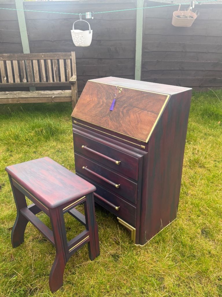 Hand painted writing desk