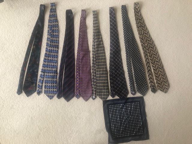 8 Men's Silk Ties. £4 each,two for £7three for £10 or 8 ties for £25