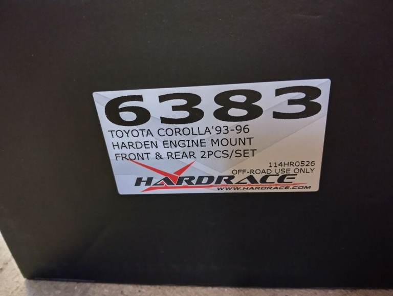 Hardrace Front & Rear Hardened Engine Mounts For Toyota Corolla E100 4AFE 7AFE Brand-new