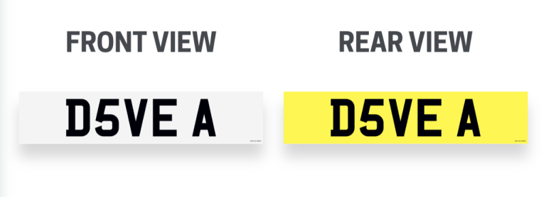 Private reg D5VE A reads as Dave A