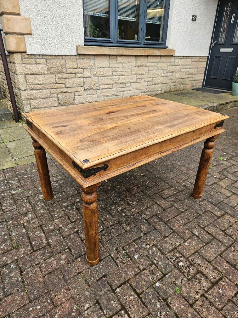 Solid Sheesham Dining Table, fits 6