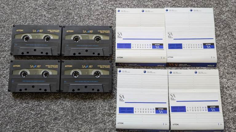 4 x TDK SA 90 Blank Audio Cassettes (Batch 1)