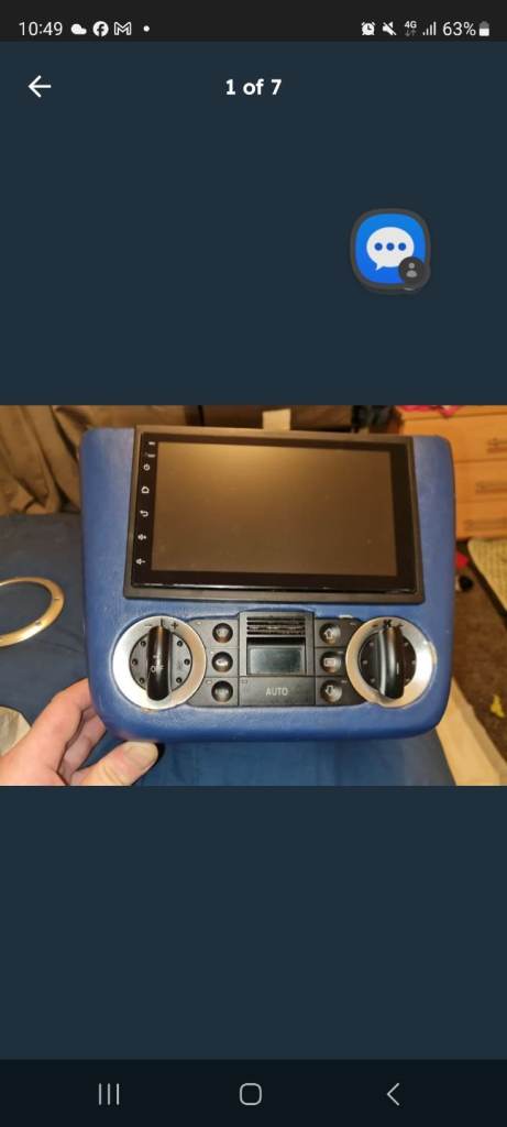 Multi media touch screen head unit with front and rear cameras