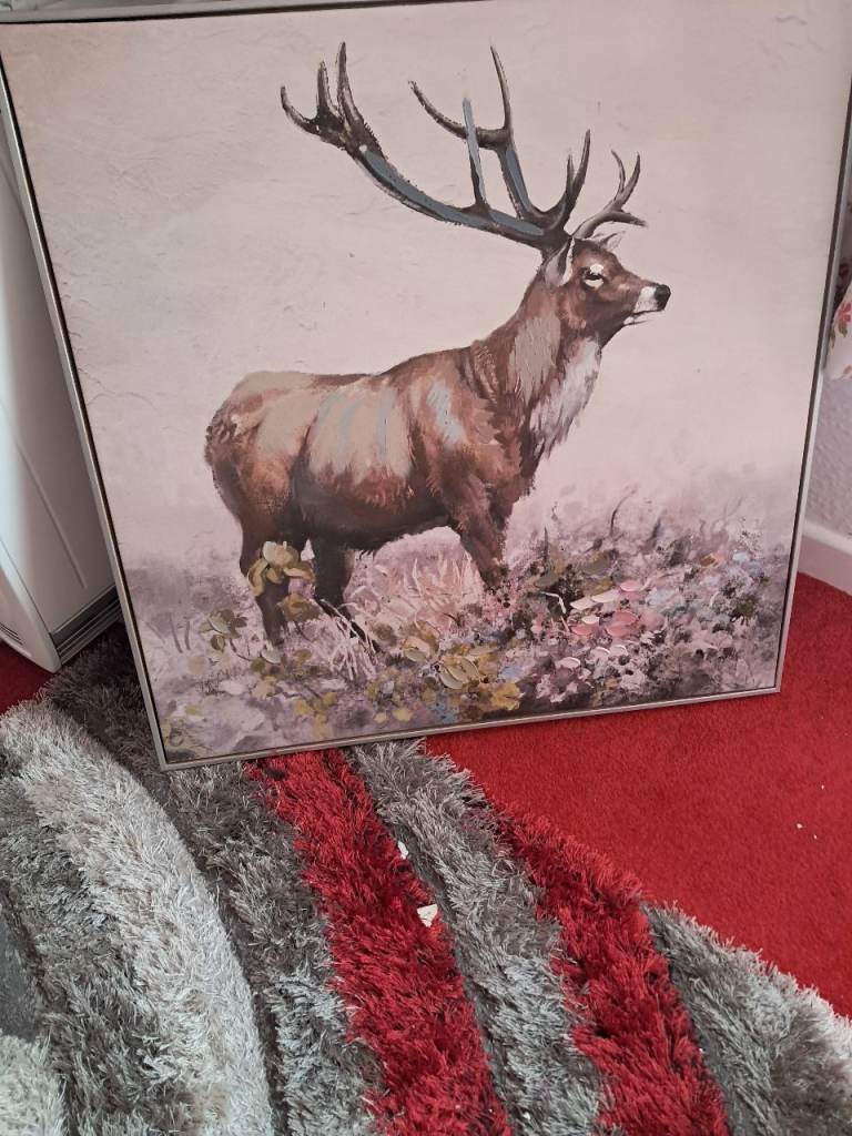 Large deer canvas