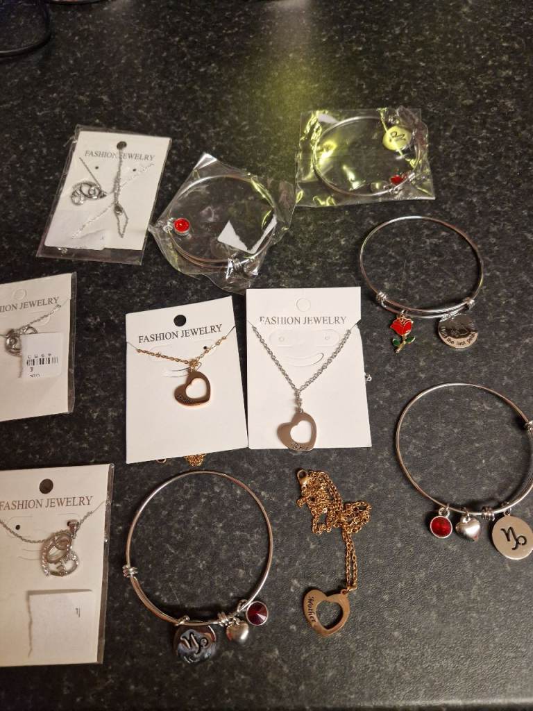 New Silver and Gold Tone Fashion Jewellery Set - Necklaces and Bracelets