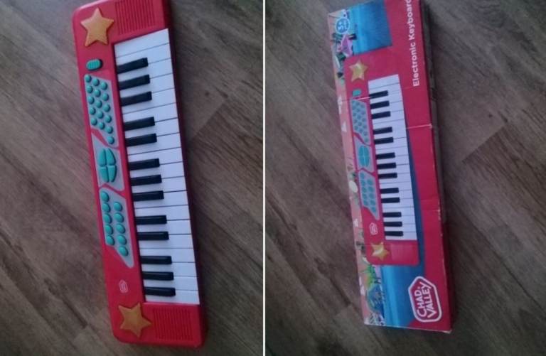 Chad Valley Electronic Keyboard – Red, Good Condition