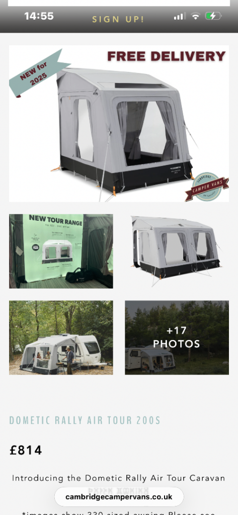 Dometic rally air tour 200 porch awning 