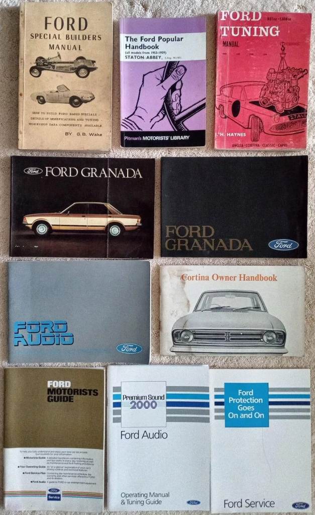 JOB LOT VINTAGE FORD HANDBOOKS/MANUALS: SPECIAL BUILDERS MANUAL, FORD TUNING ETC