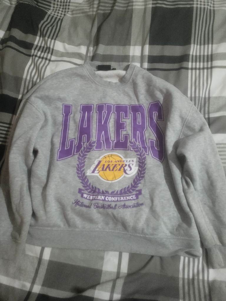 NBA Los Angeles Lakers Grey Graphic Sweatshirt - Size L