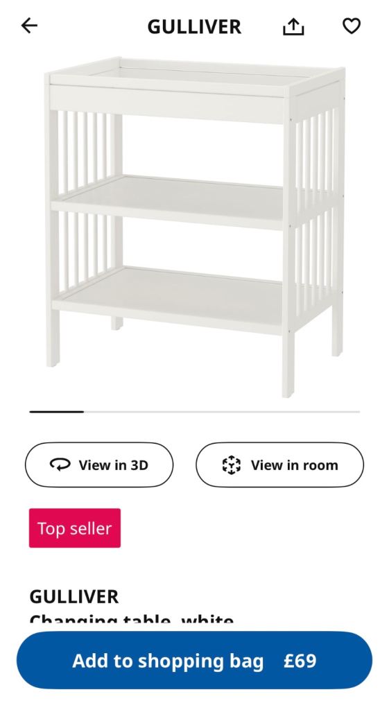 image for Ikea Baby Changing Stand and Accessories 