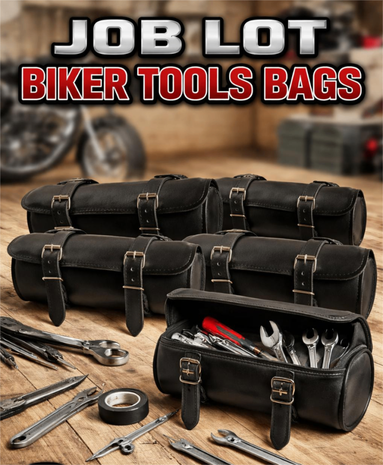 Job Lot 50 Pcs Motorcycle Biker Tool Bags Black PU Leather Roll Pouch