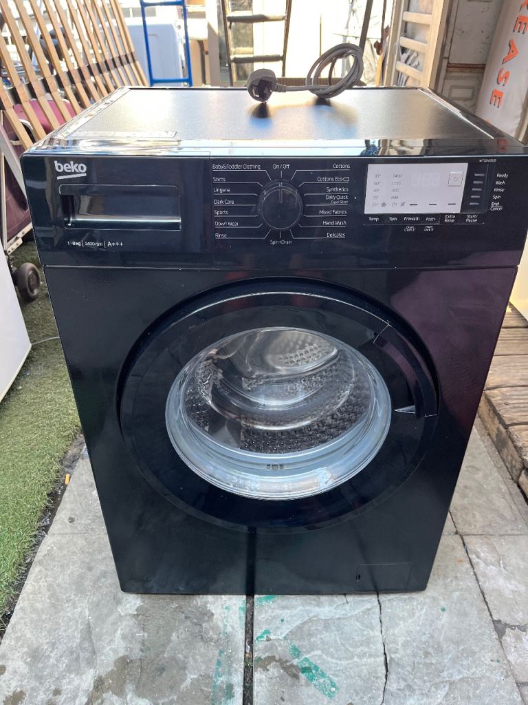 Beko WTL84141B Washing Machine - Black, Good Condition