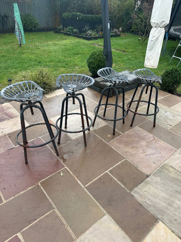 image for Cast iron tractor seat stools