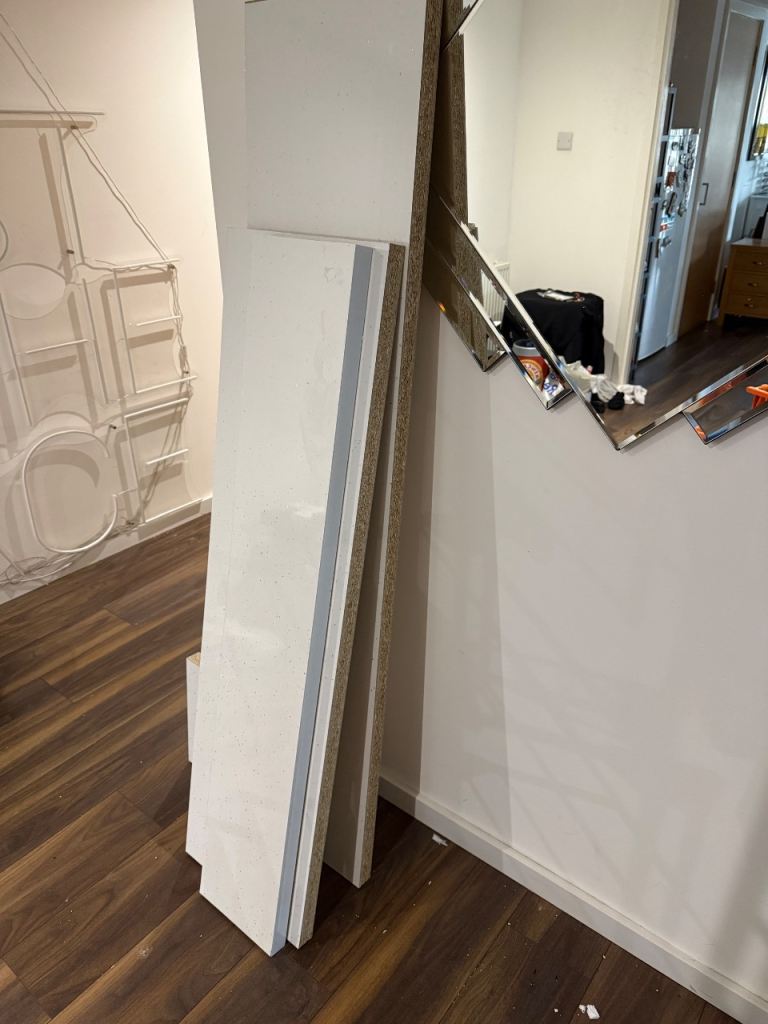 White laminate worktops countertops