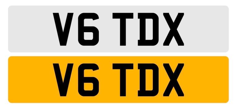 V6 TDX Private Cherished Number Plate on retention & ready to assign Cheap
