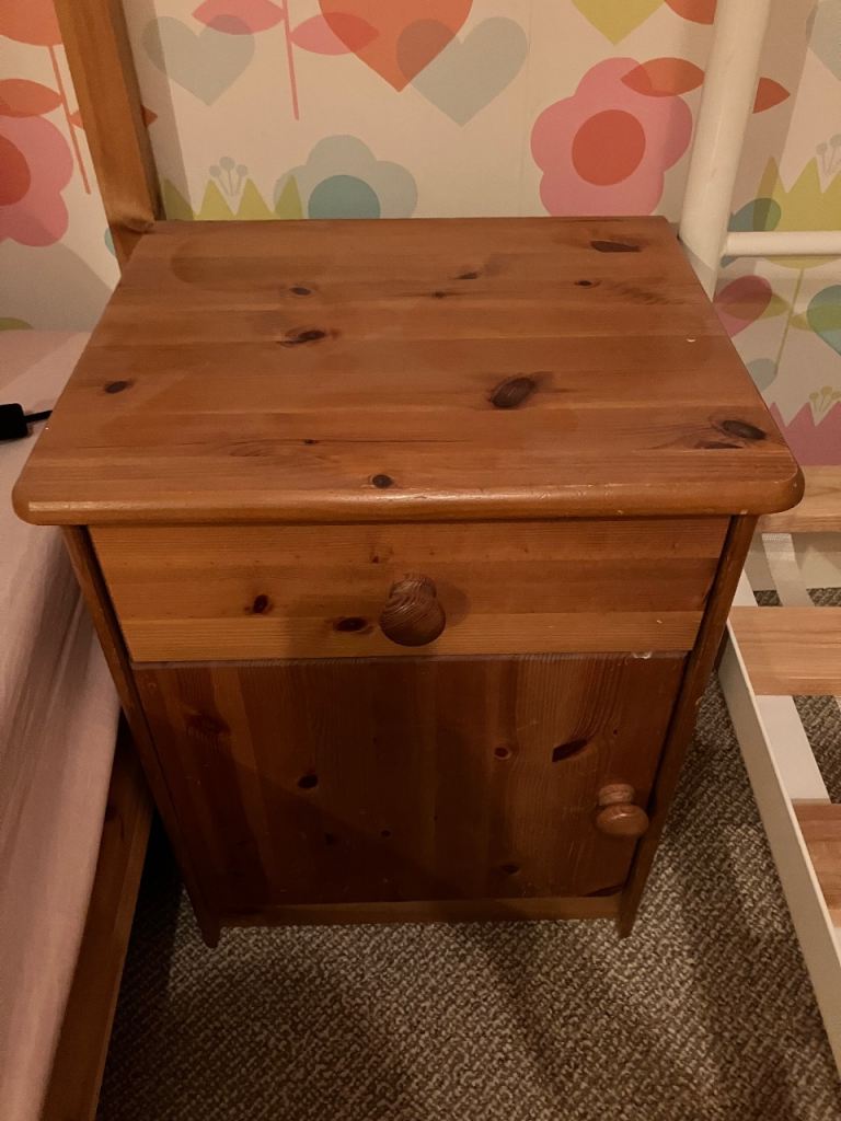 Wooden bedside table 