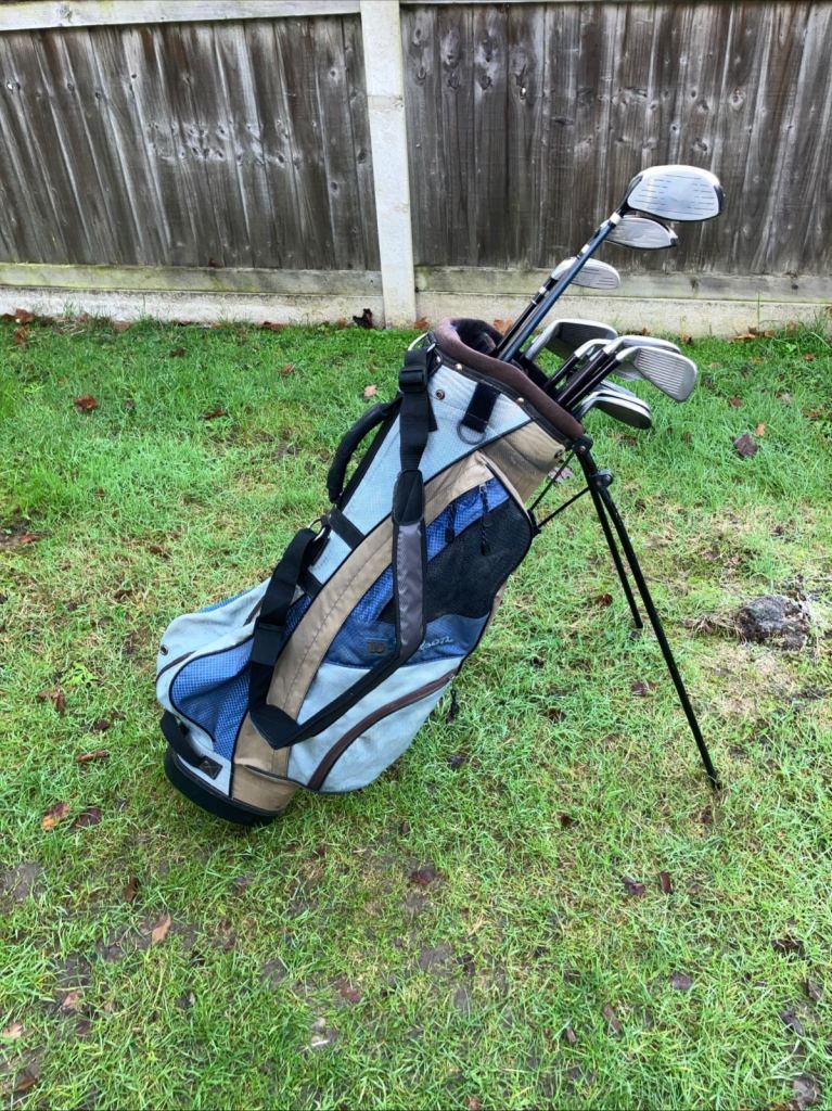 Men’s Golf Clubs Driver Lynx 5 Wood Hybrid Wilson Irons Putter Wilson Bag 