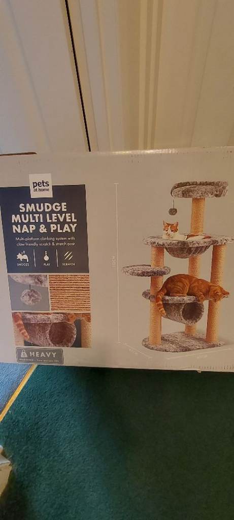 Multi-Level Nap & Play Cat Tower. 