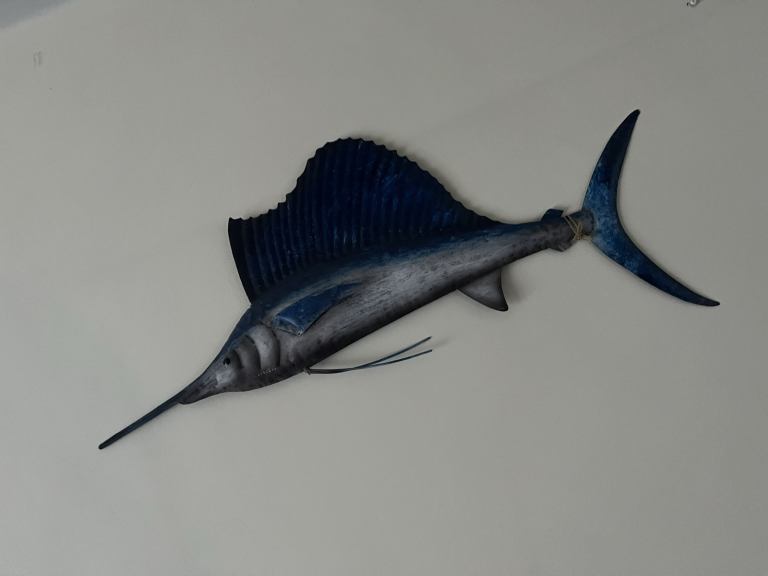 LARGE Blue Marlin Wall Art Metal Plaque 