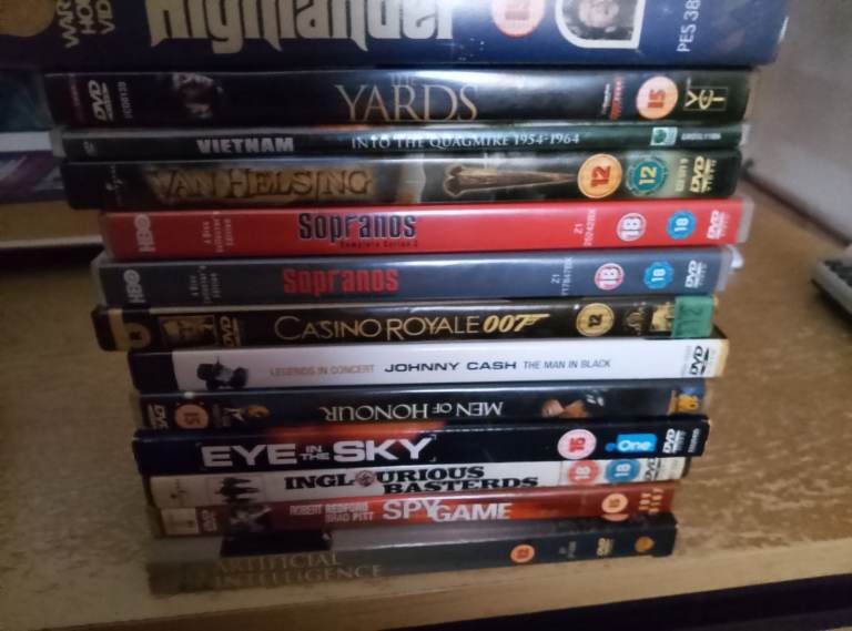 Assortment of 12 DVD's and 1 VHS Video 