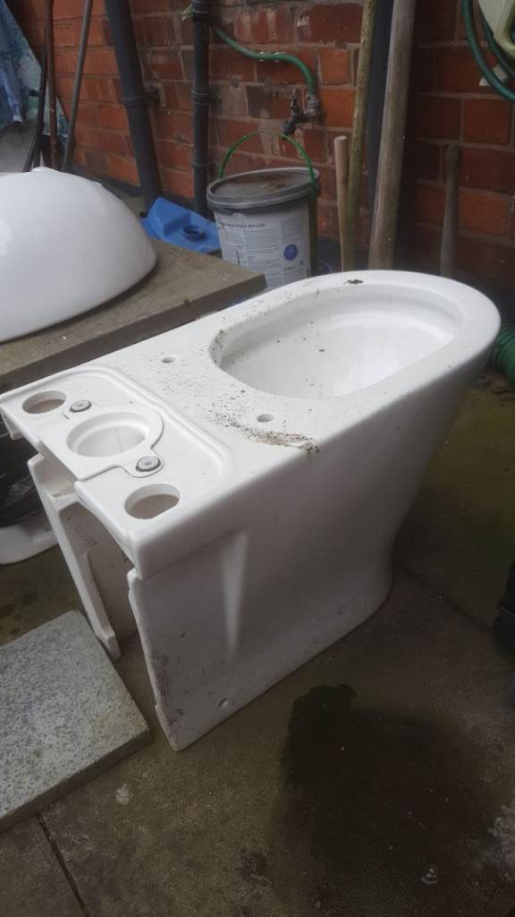 White Ceramic Toilet Pan – Used Condition
