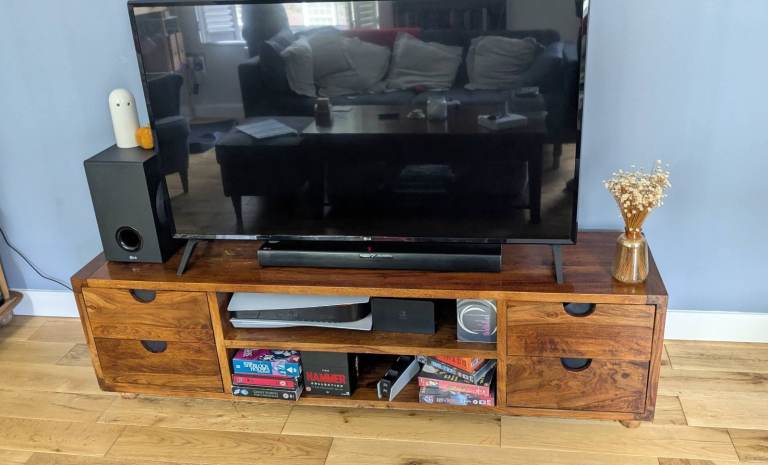 Vintage Mid-Century Oak Low Sideboard / TV Media Unit