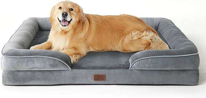 New Orthopaedic Dog Bed – Grey, High-Density Foam