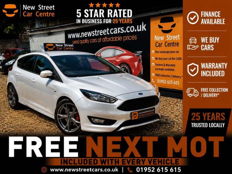 2018 Ford Focus 1.0T EcoBoost ST-Line X Euro 6 (s/s) 5dr HATCHBACK Petrol Manual