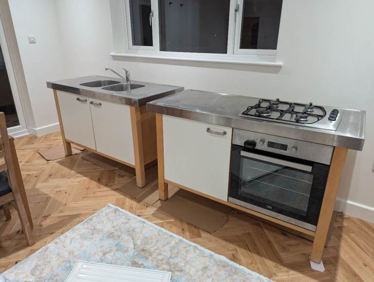IKEA Varde freestanding kitchen sink and oven units