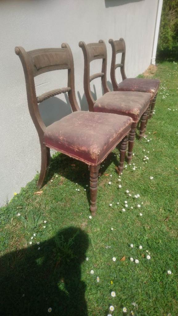 Georgian mahogany dining/office chairs (3)