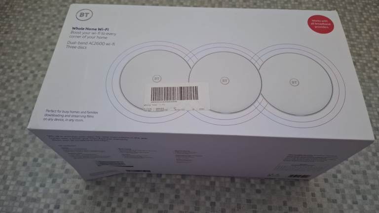 image for BT Whole Home Wi-Fi Extender 3 discs - New
