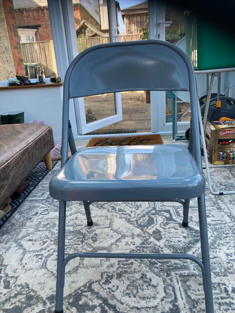 Folding Metal Chair Habitat Garden Patio 