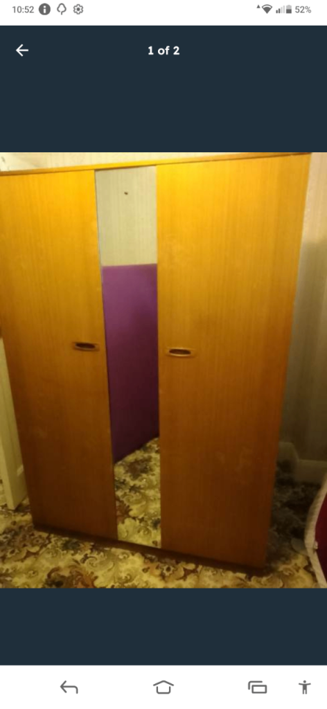 Solid wood double wardrobe disassembled 