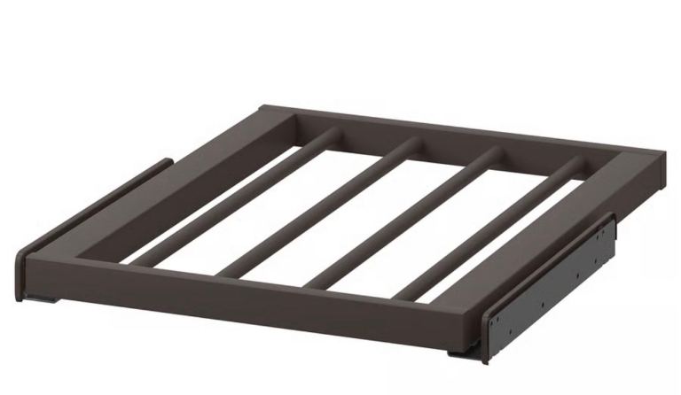 KOMPLEMENT Pull-out trouser hanger, dark grey, 50x58 cm