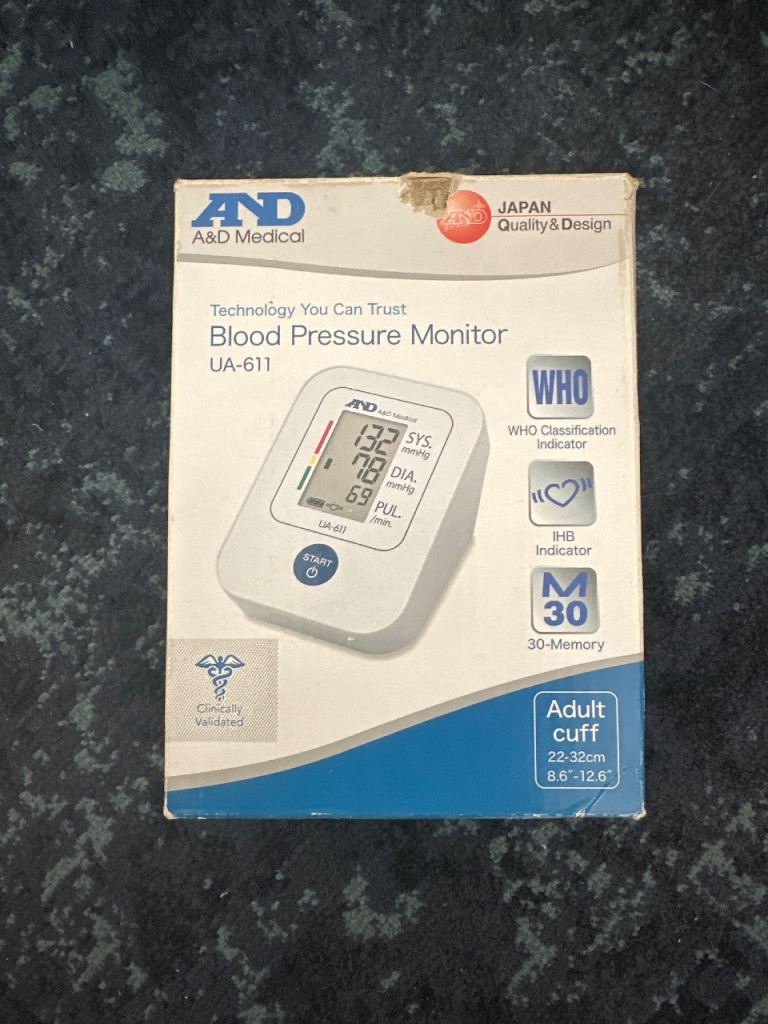 A&D Medical Blood Pressure Monitor Barely Used
