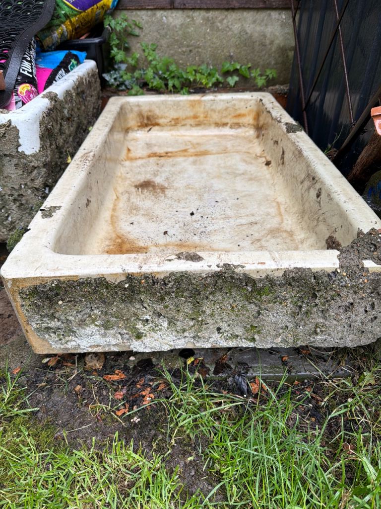 Large Stone Garden Planter / Trough