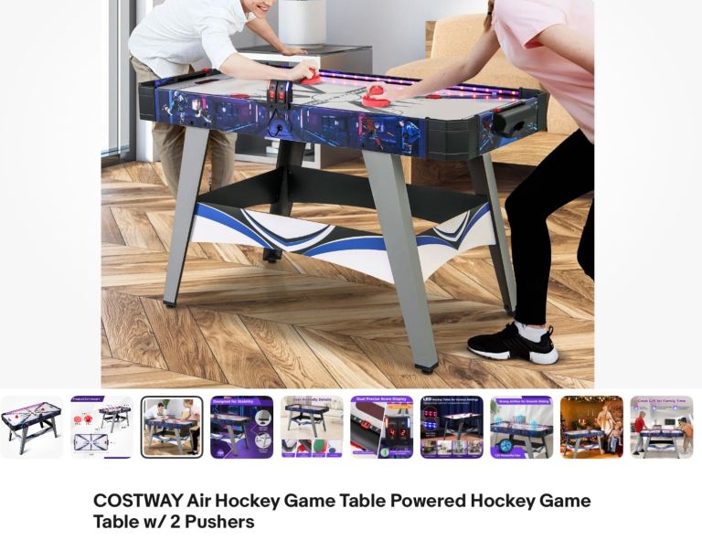 Air hockey table