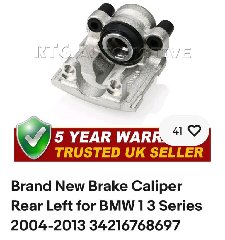 Bmw pair brake discs and left caliper 