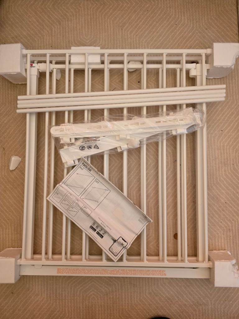 BabyDan Configure White Metal Baby Toddler Dog Safety Gate Large Fire Surround