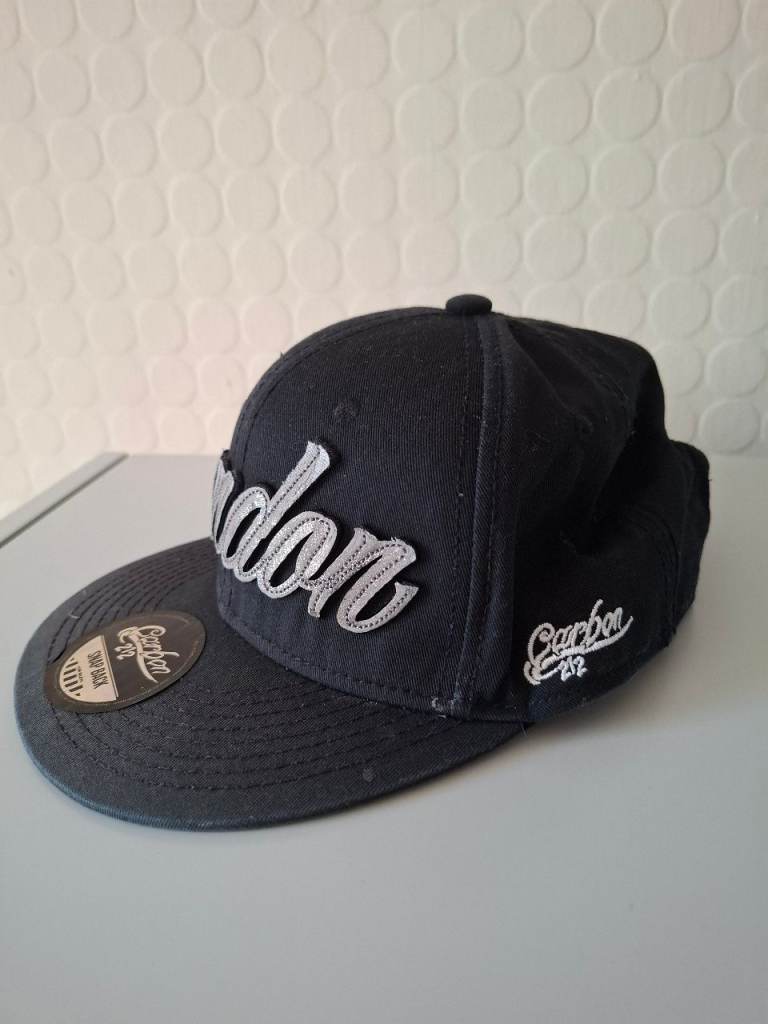 New Carbon 212 London Black Cap 100% Cotton Adjustable Strap - Good condition - Never worn 