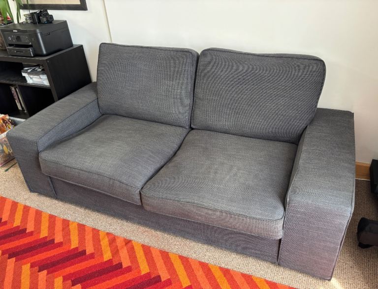 IKEA KIVIK GREY 2 SEATER SOFA EX/EX £200 ONO 