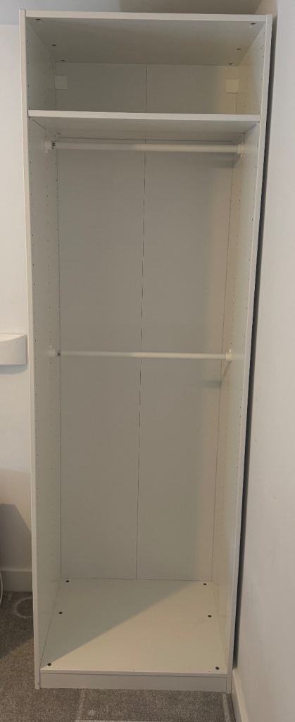 IKEA Pax wardrobe 75cm x 236cm x 58cm frame with shelf and rails