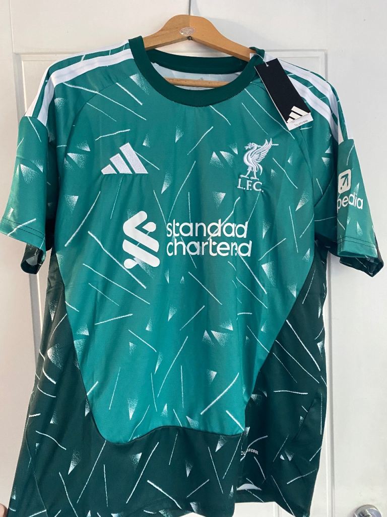 Adidas Large Liverpool FC Football Shirt – Green, Brand New with Tags