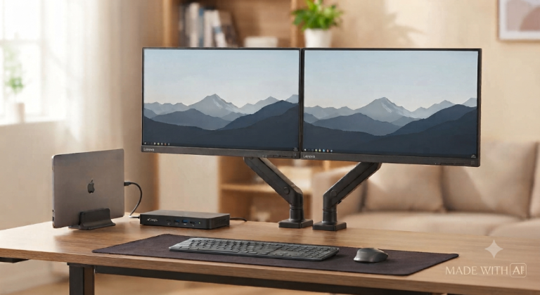 Complete Dual-Monitor Home Office Setup