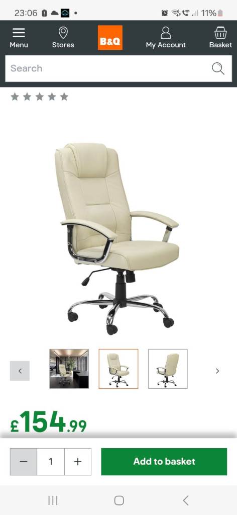 Cream office chair