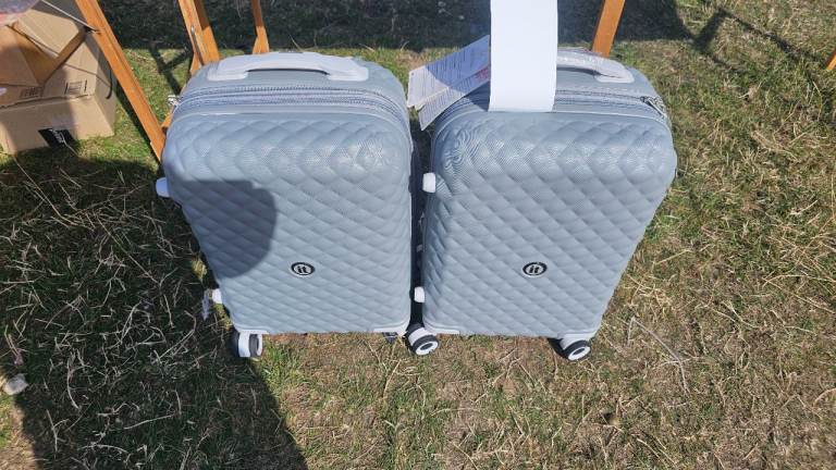 Grey cabin suitcases - new x 2