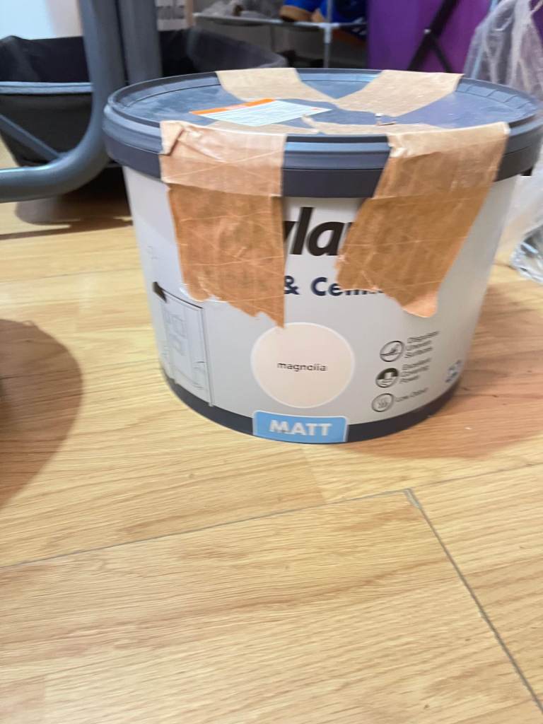 10kg Leyland Magnolia Matt Paint - Unopened Tub