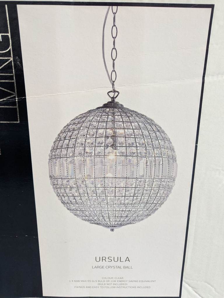 Ceiling light crystal ball