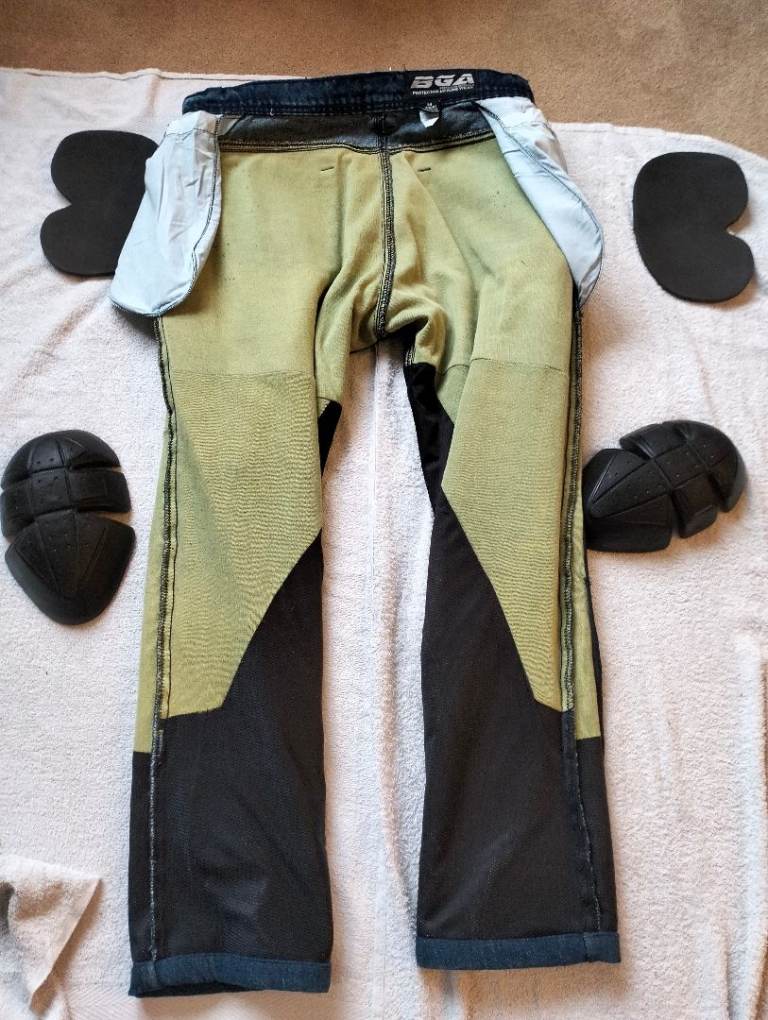 Bikers Gear Australia Black Mens Motorcycle Jeans  DuPont™ Kevlar® 34" W 28" Leg